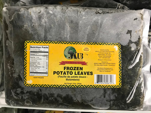 Frozen potato leaves